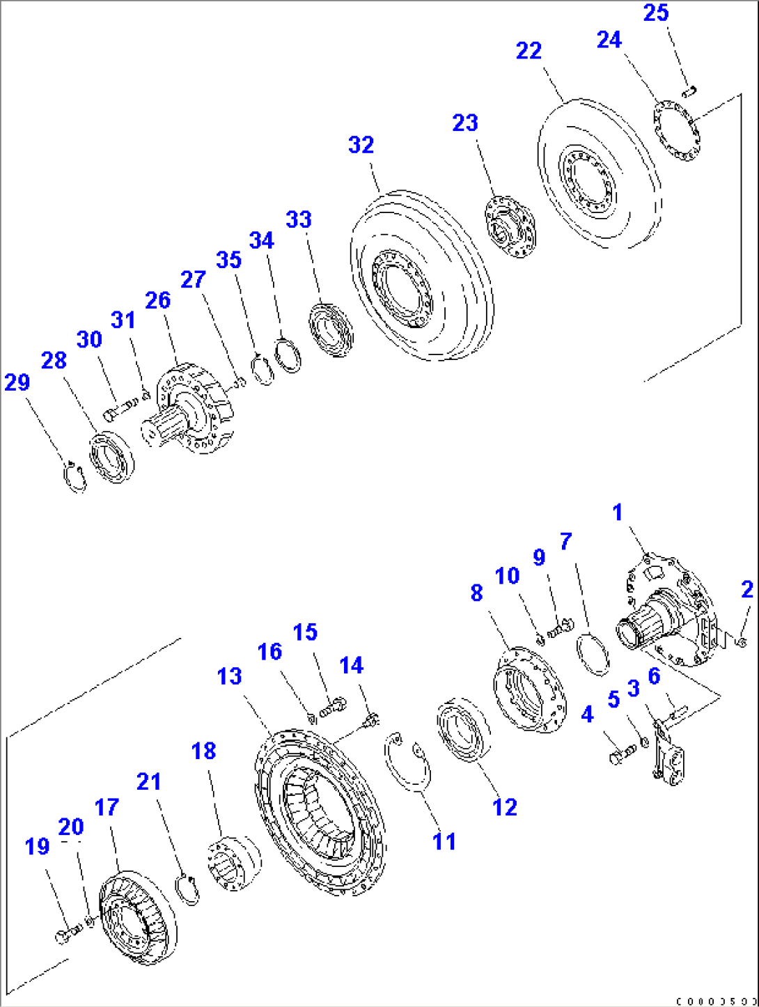 TORQUE CONVERTER (BARE)(#11001-)
