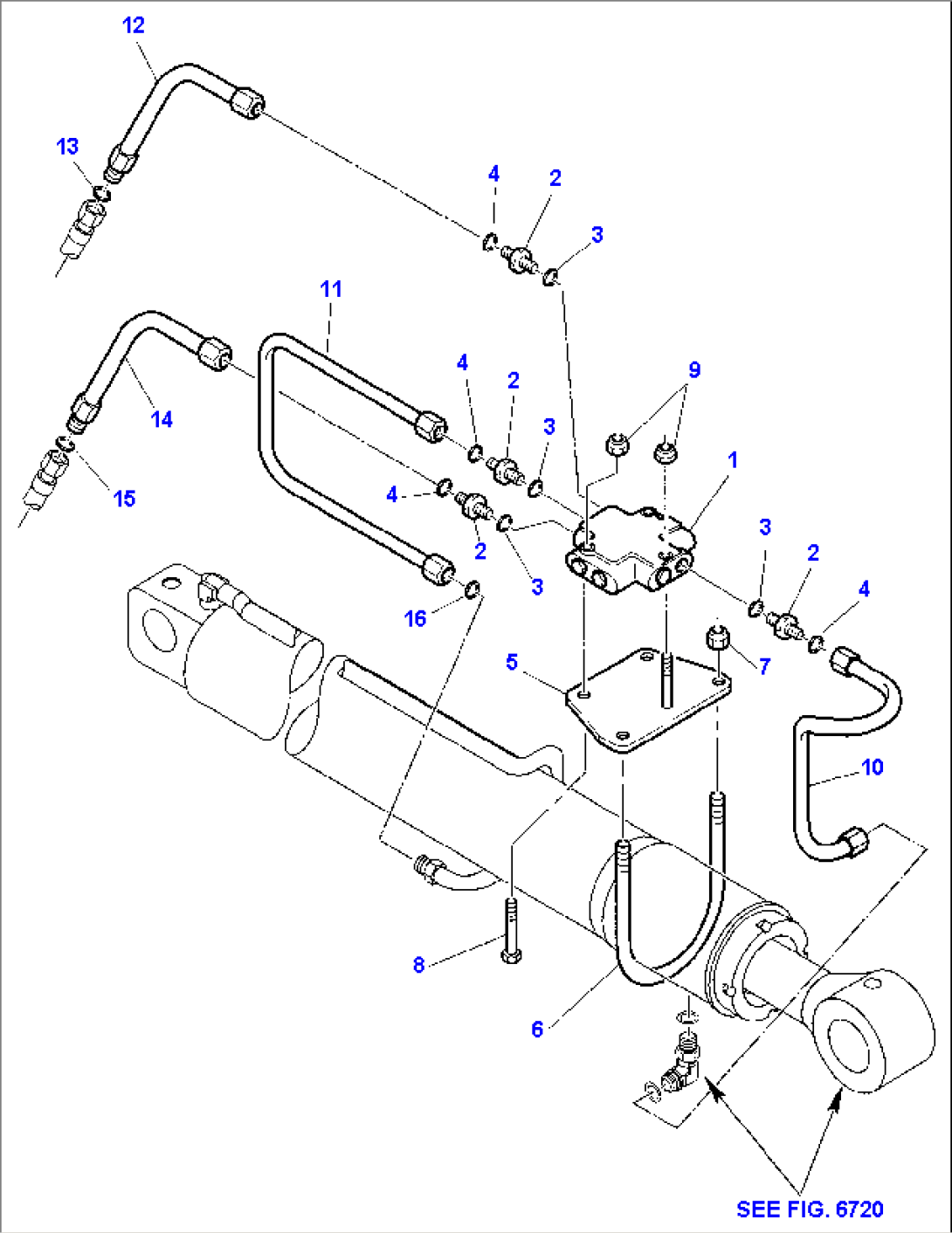HYDRAULIC PIPING (BOOM CYLINDER LINE) (SAFETY VALVE)