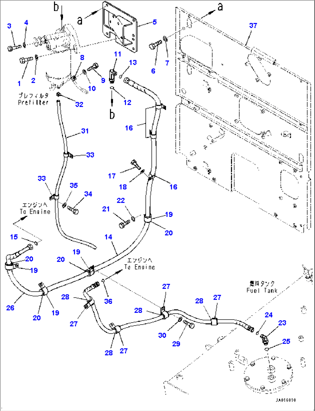 Fuel Piping, Prefilter Piping (2/2) (#26001-)