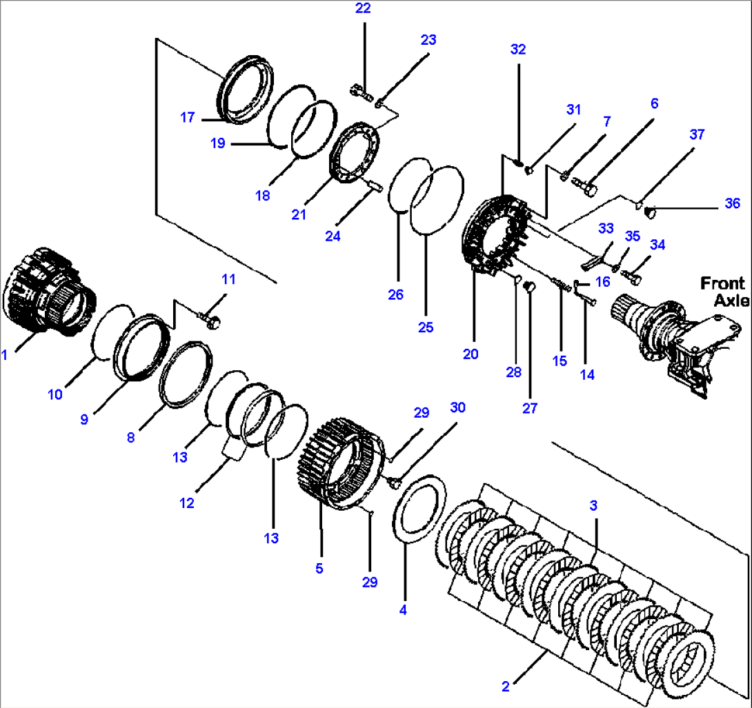 F4400-03A0 FRONT AXLE R.H. FINAL DRIVE ASSEMBLY (1/2)