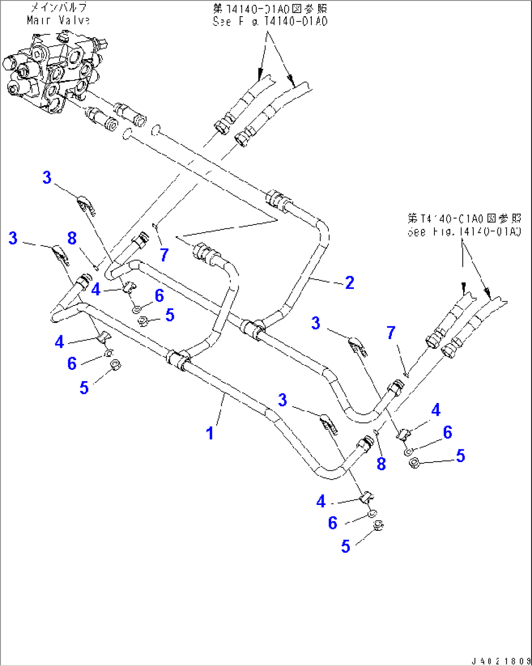 HYDRAULIC PIPING (LIFT CYLINDER LINE)