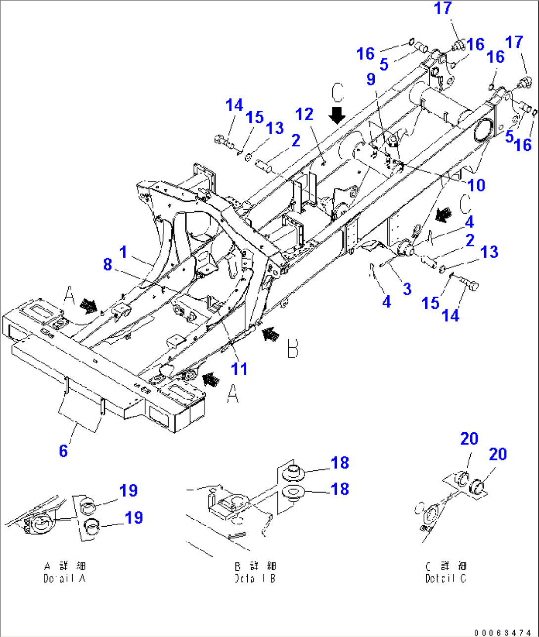 MAIN FRAME (LOW NOISE) (TIRE STOPPER AND ASR)(#3001-)