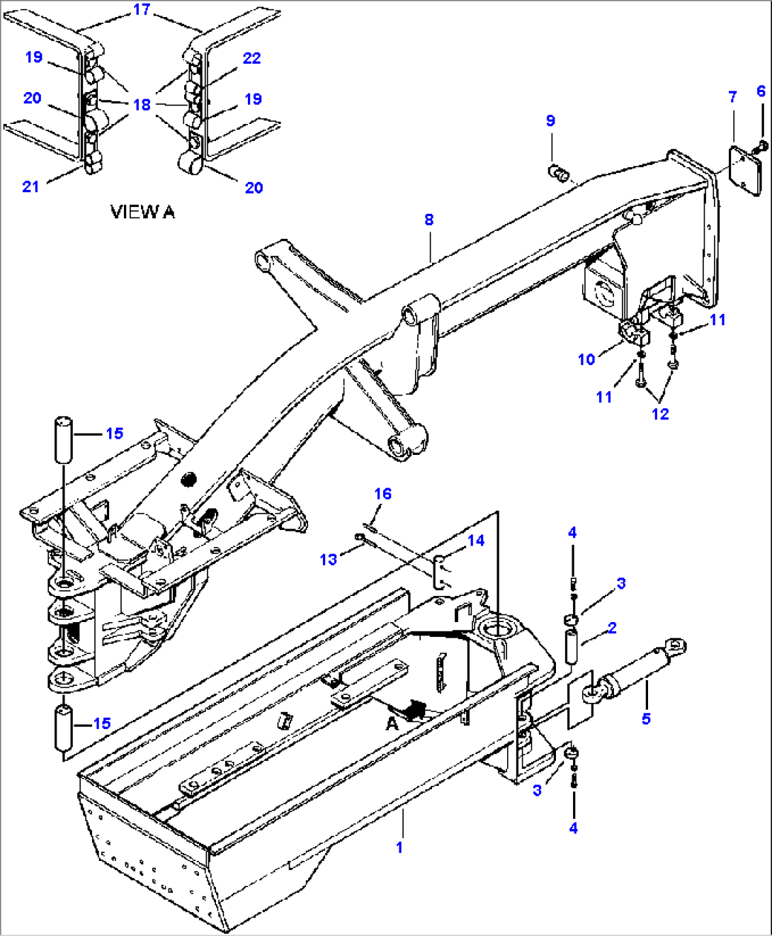 MAIN FRAME 830 B - R.H. BIASED BLADE SUSPENSION - S/N 203959 AND UP