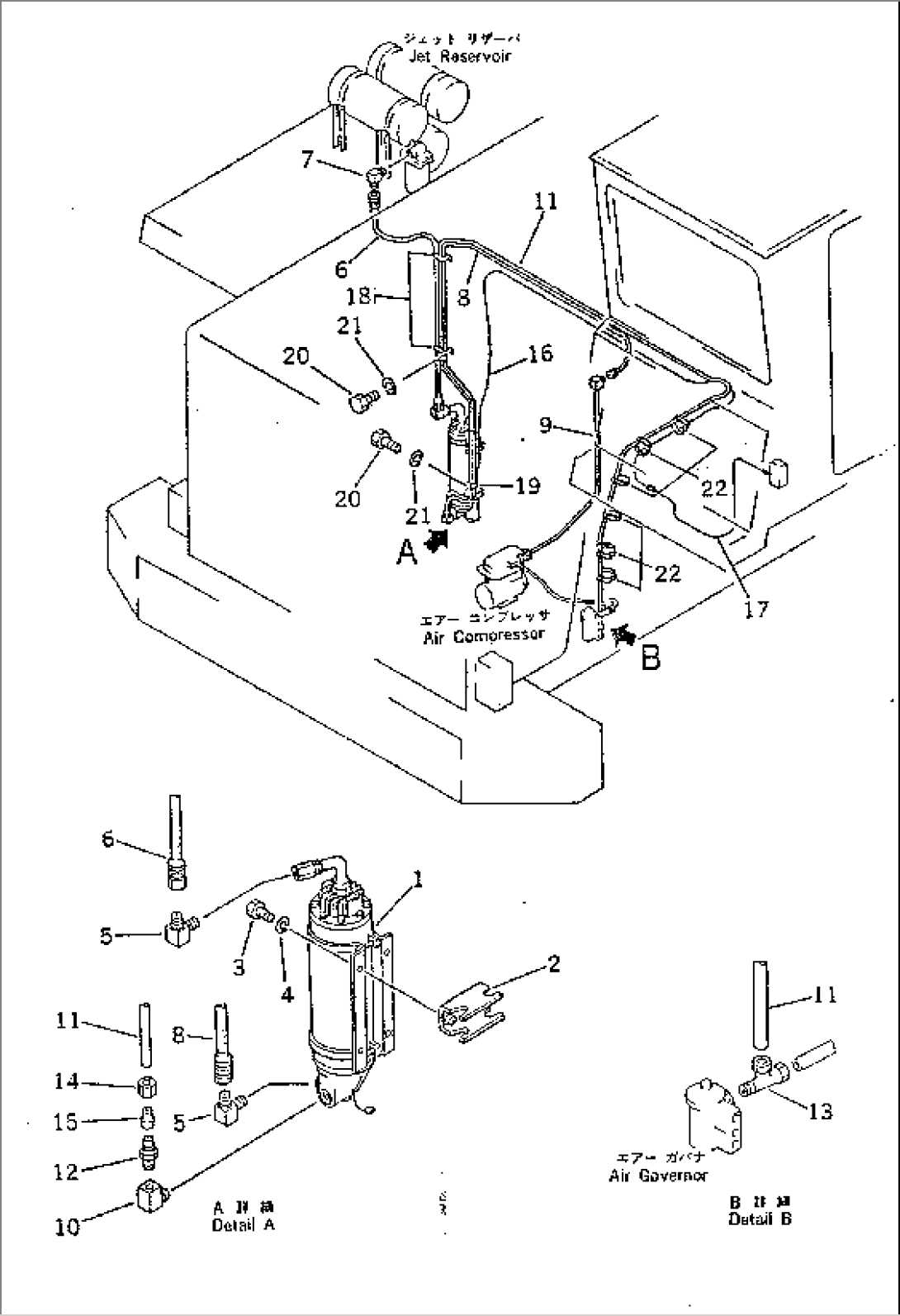AIR DRYER PIPING (FOR -40C SPEC.)(#1109-)