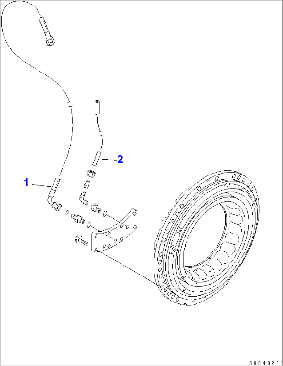 FRONT FINAL DRIVE (L.H.) (PIPING)(#2001-)