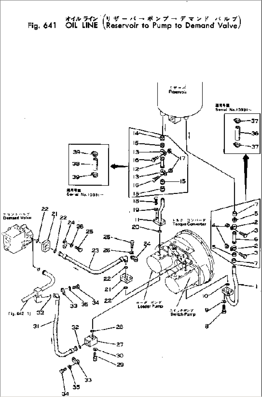 OIL LINE (RESERVOIR TO PUMP TO DEMAND VALVE)