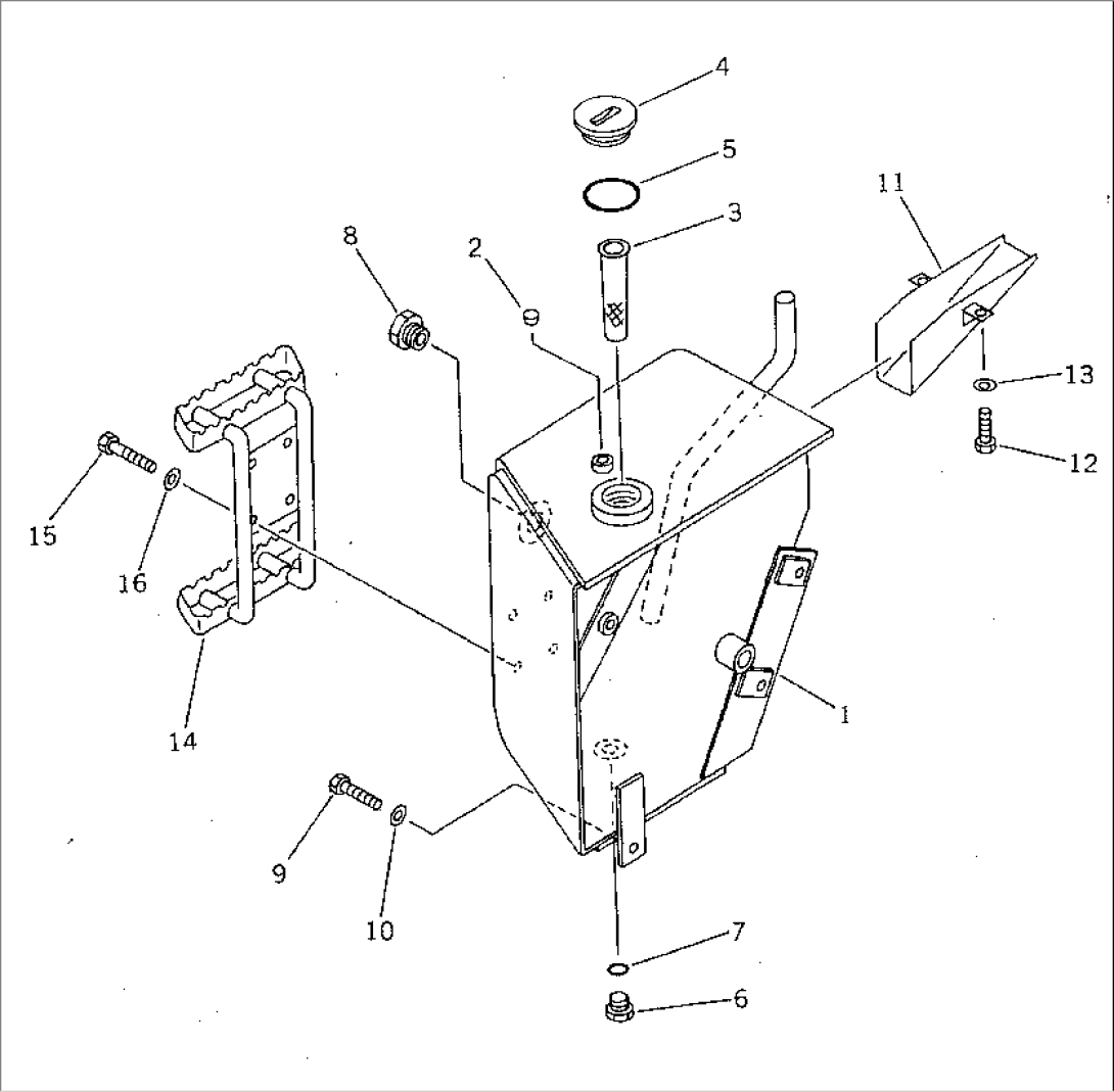 HYDRAULIC TANK AND STEP