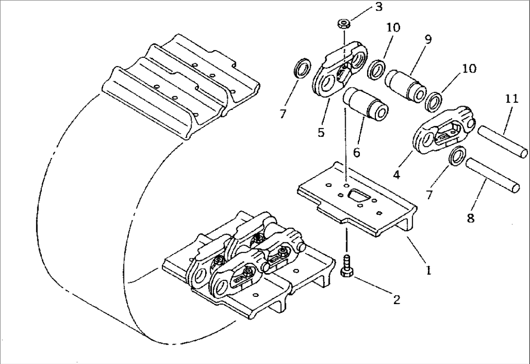 TRACK SHOE (MASTER PIN TYPE) (SNOW TYPE)(#20001-20135)