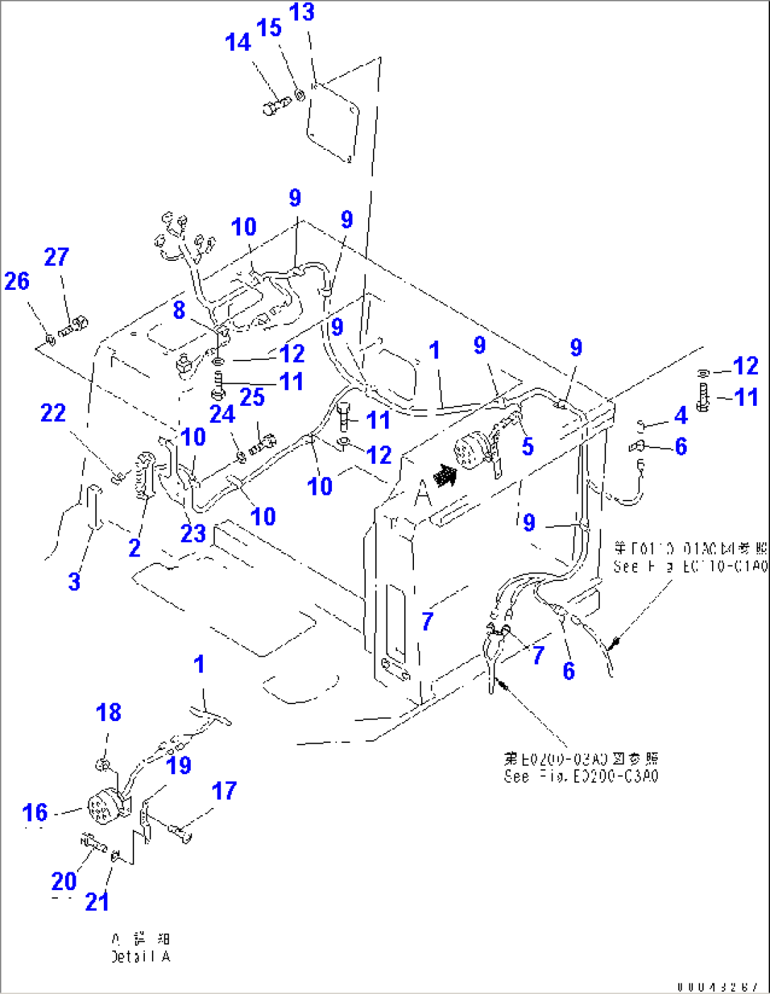 FLOOR FRAME (FLOOR FRAME WIRING) (HEATER AND DEFROSTER)