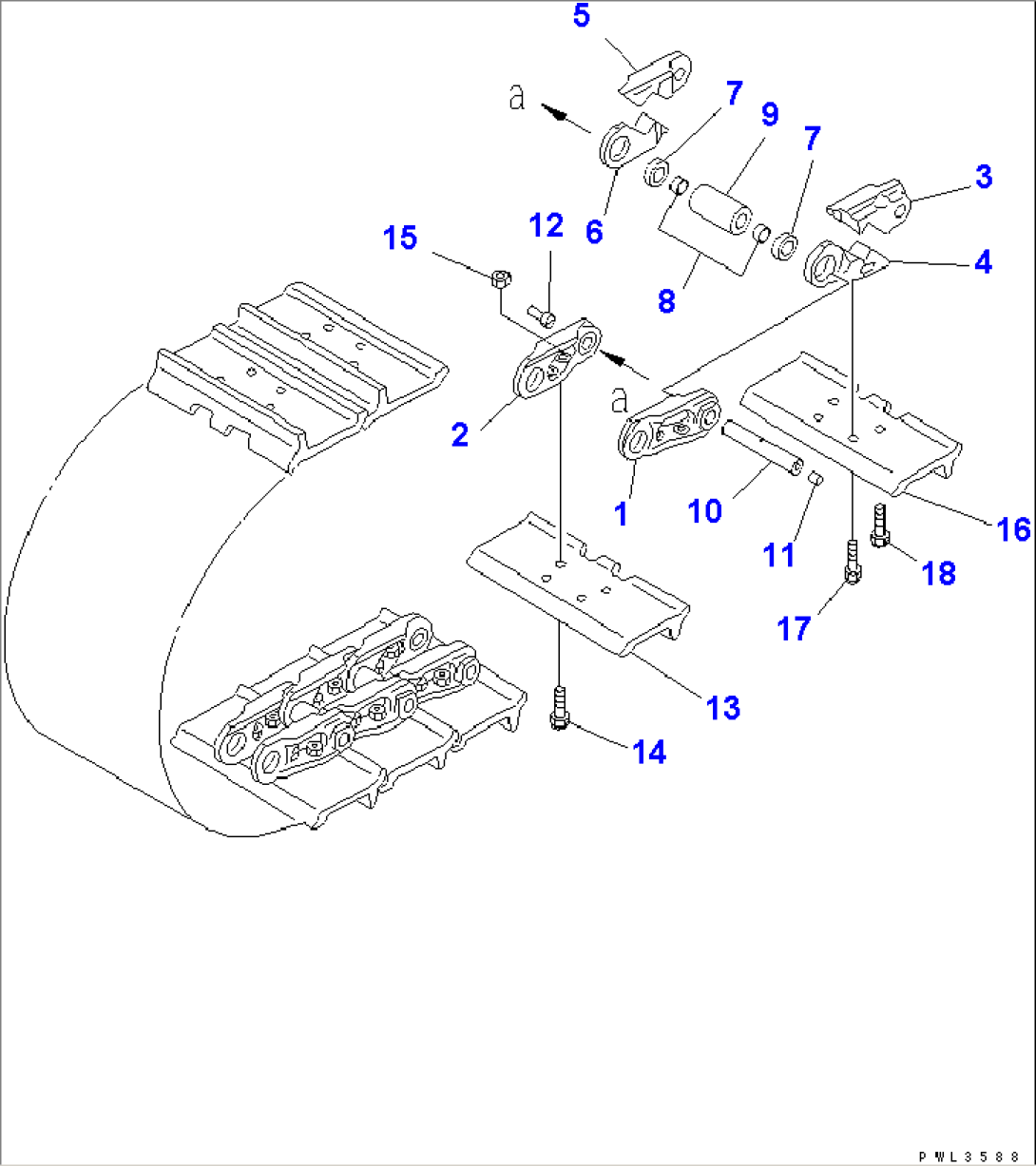TRACK SHOE (LUBRICATE TYPE) (SINGLE GROUSER) (635MM WIDE)