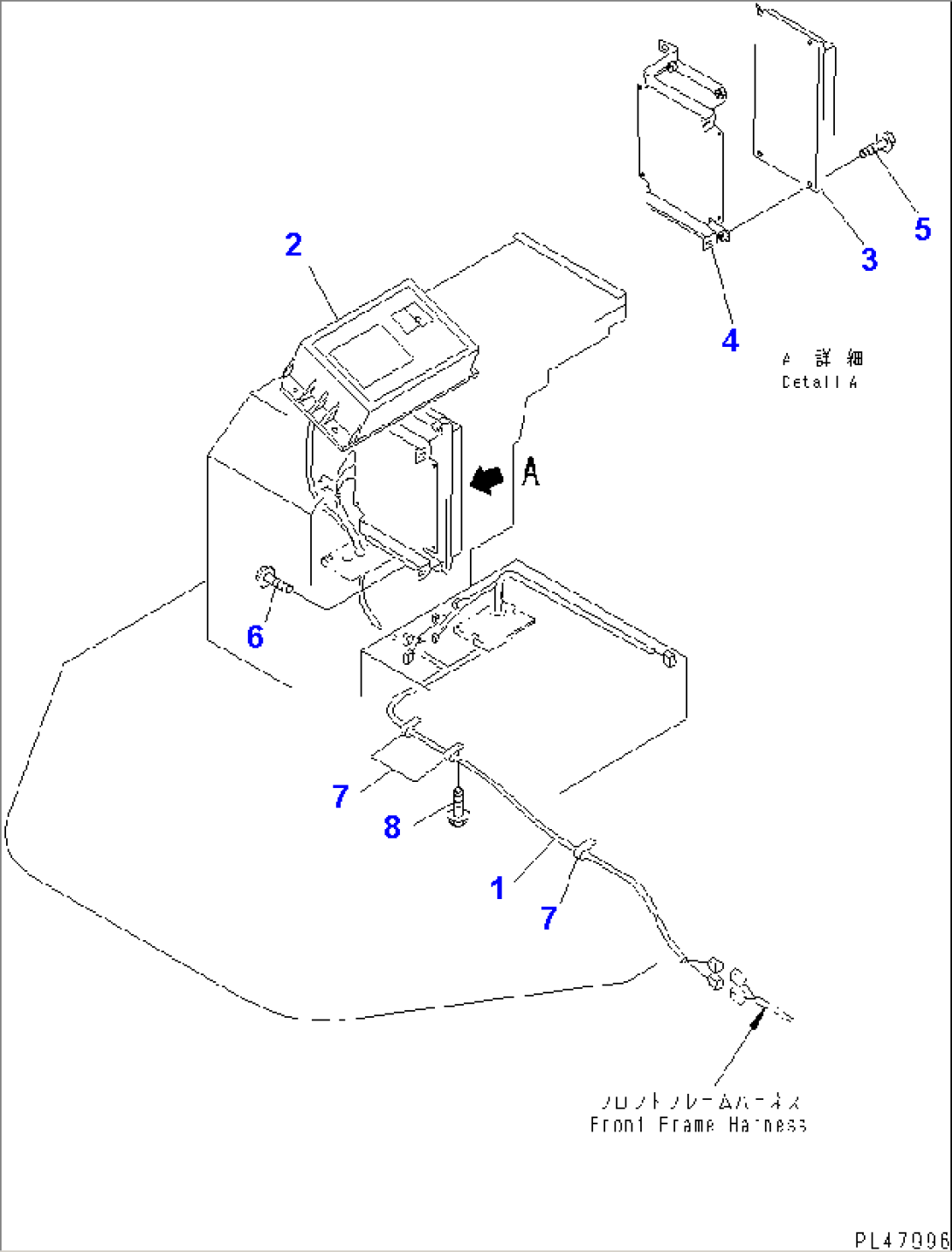 ELECTRICAL SYSTEM (BUCKET AUTO LEVELING SYSTEM LINE) (2/3) (FLOOR FRAME LINE)(#50001-)