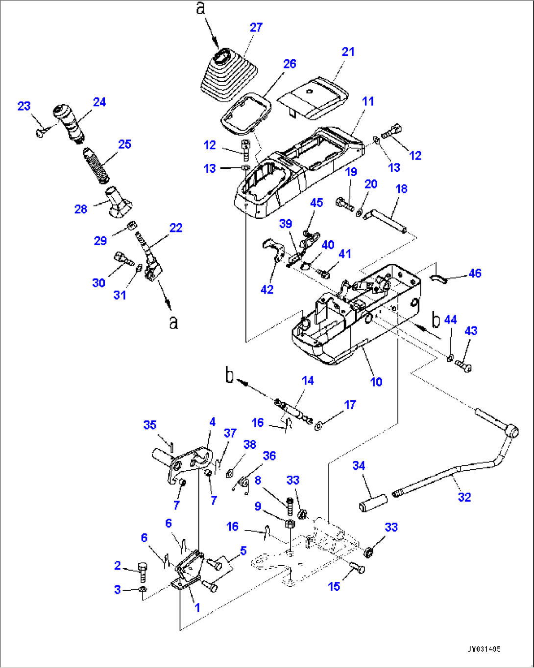 Cab, Floor, Console, L.H. (#30001-)