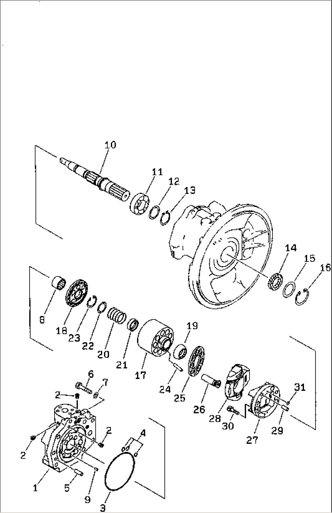 HYDRAULIC PUMP (3/6) (END CAP)