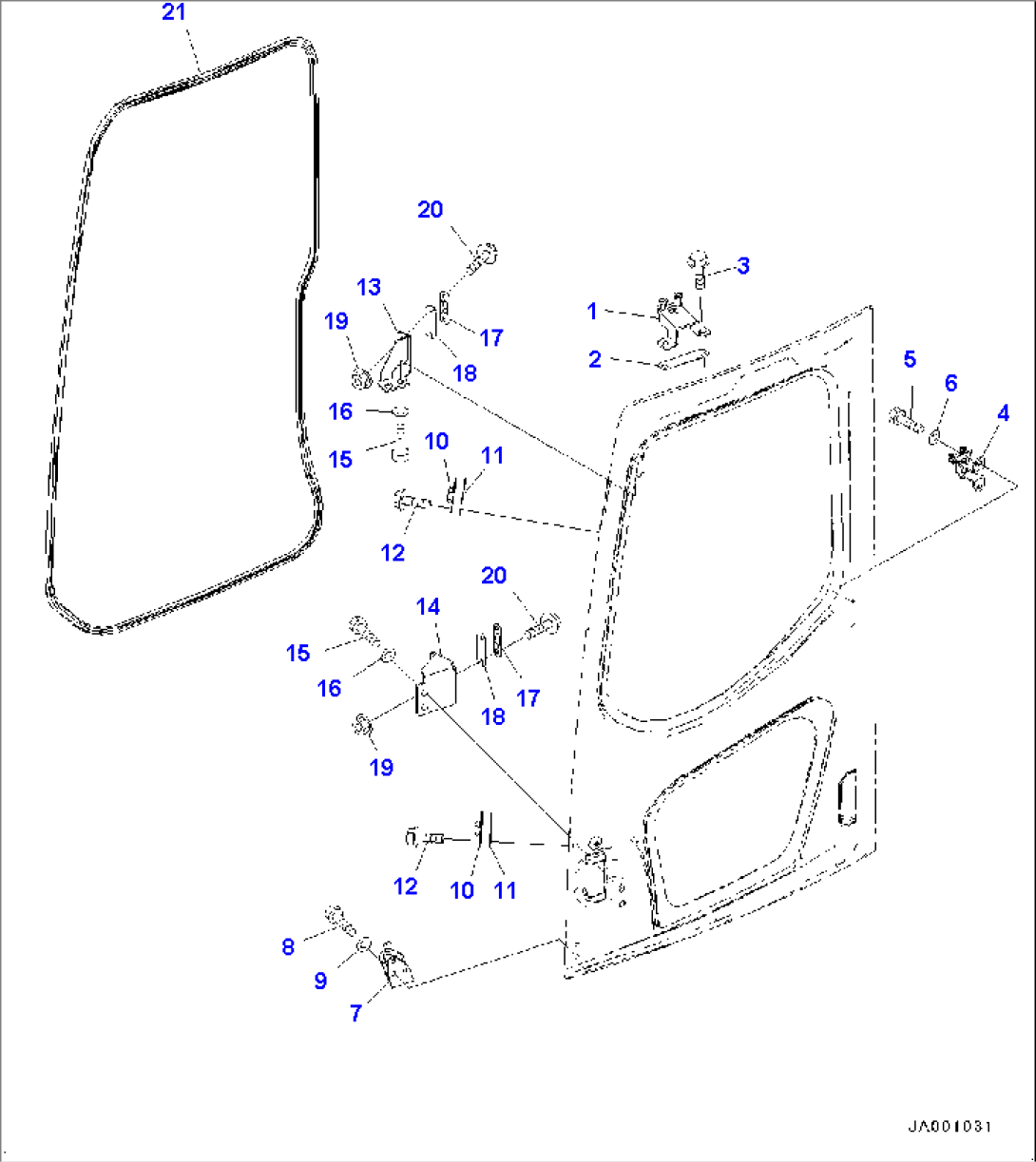 Cab, Door Roller and Door Lock striker (#24510-)
