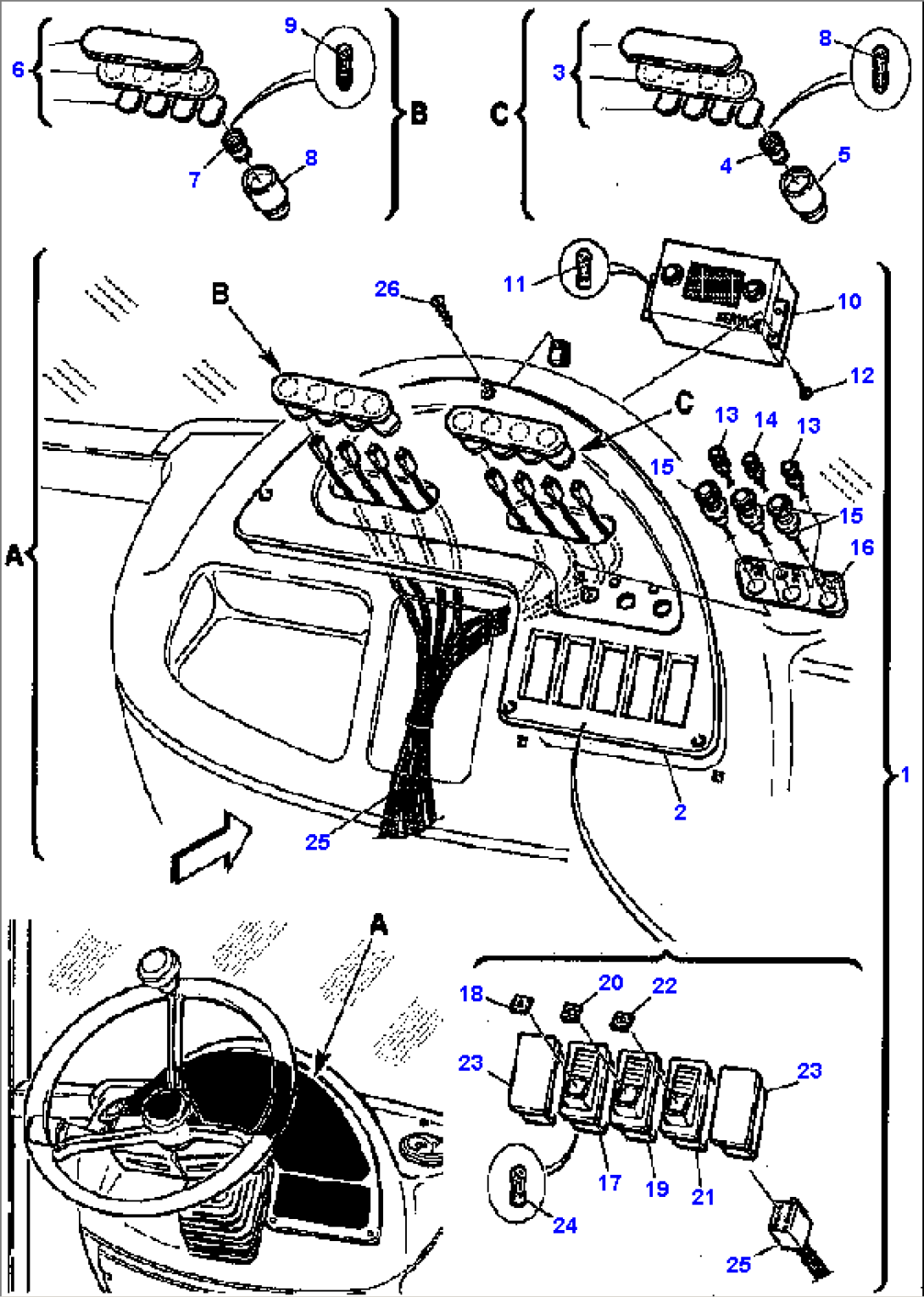 FIG. E1410-03A0 FRONT DASHBOARD