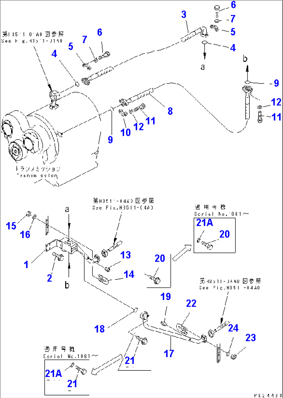 BRAKE COOLING OIL LINE (PIPING) (FRAME RELATED) (1/3)