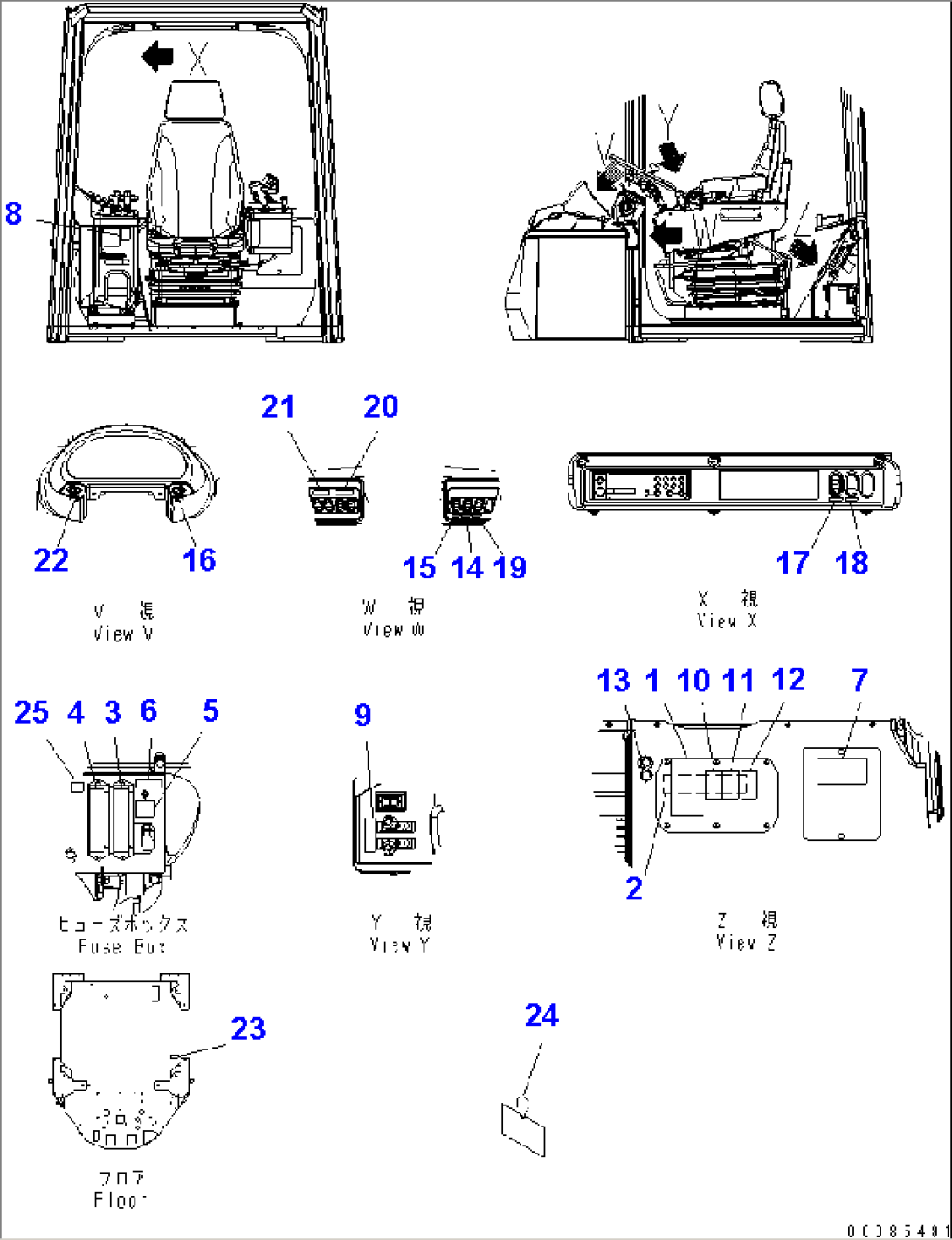 FLOOR DECAL (PICTOGRAM TYPE) (FRENCH)(#55001-)