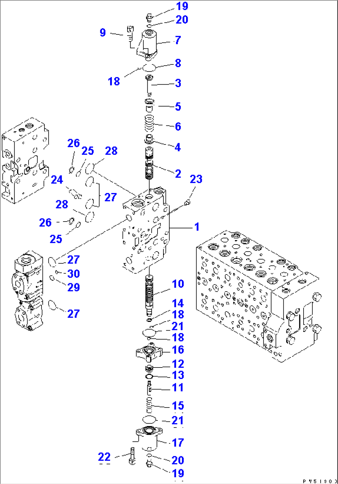 MAIN VALVE (17/20)(#60001-)