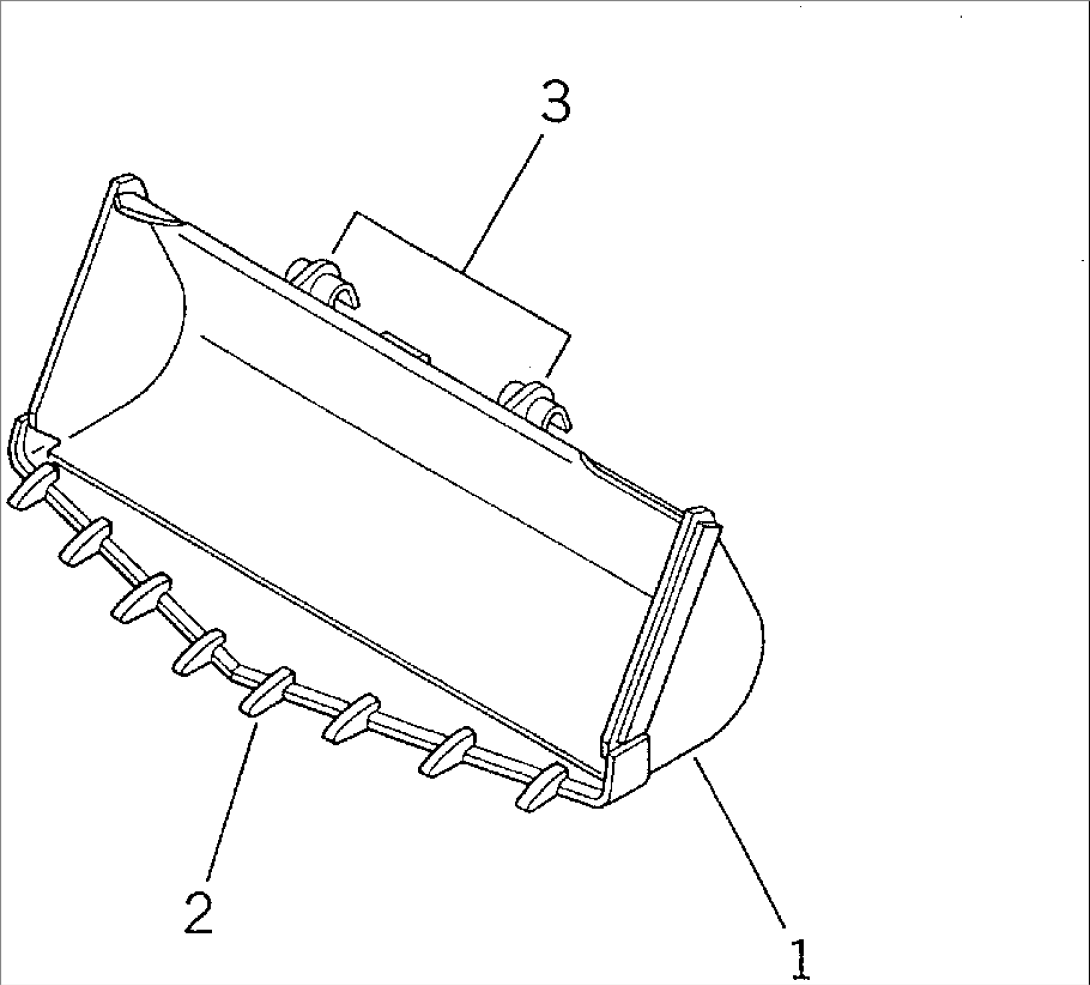 SPADE NOSE BUCKET¤ 0.25M3 (MINI 0.32M3) WIDTH 1557MM ¤WITH TOOTH