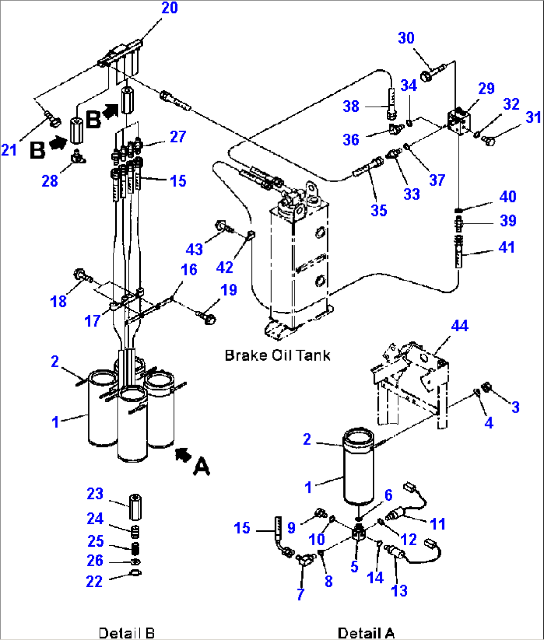 K4460-02A0 BRAKE CONTROL ACCUMULATOR RELATED PARTS