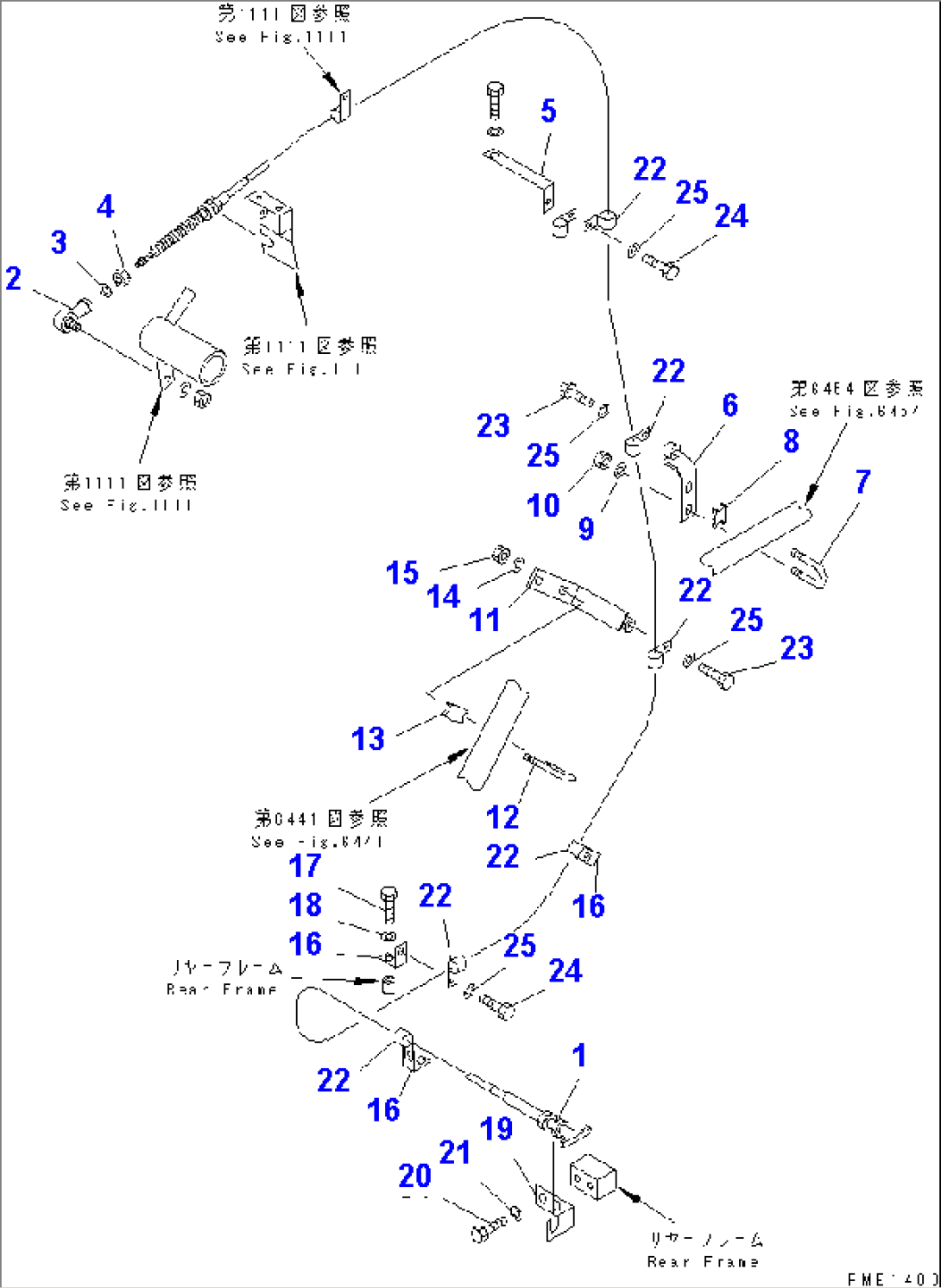MECHANICAL ENGINE STOP SYSTEM (2/3) (OUTER SIDE CONTROL CABLE)