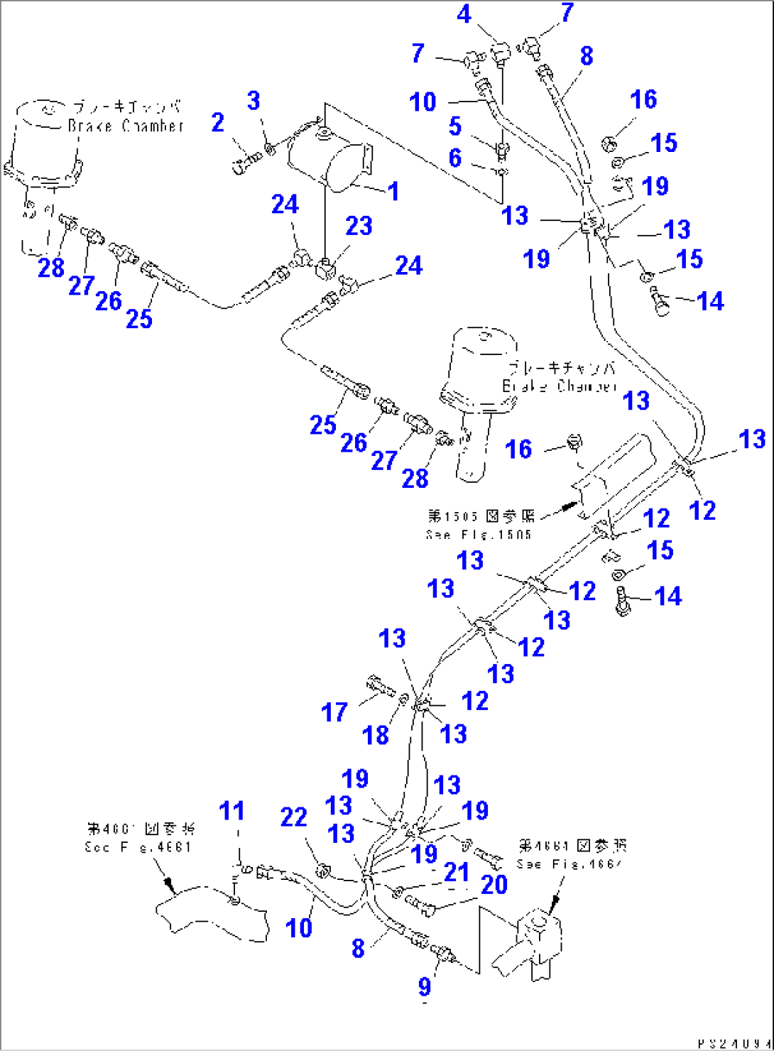 BRAKE OIL PIPING (REAR) (2/2)(#4407-)