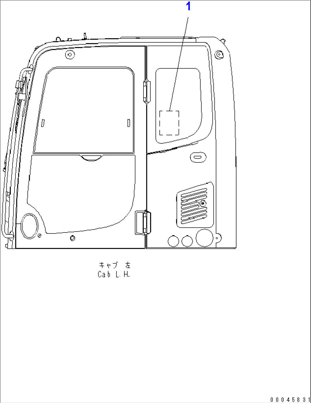 LIFTING CAPACITY CHART (ENGLISH) (LETTERING TYPE)