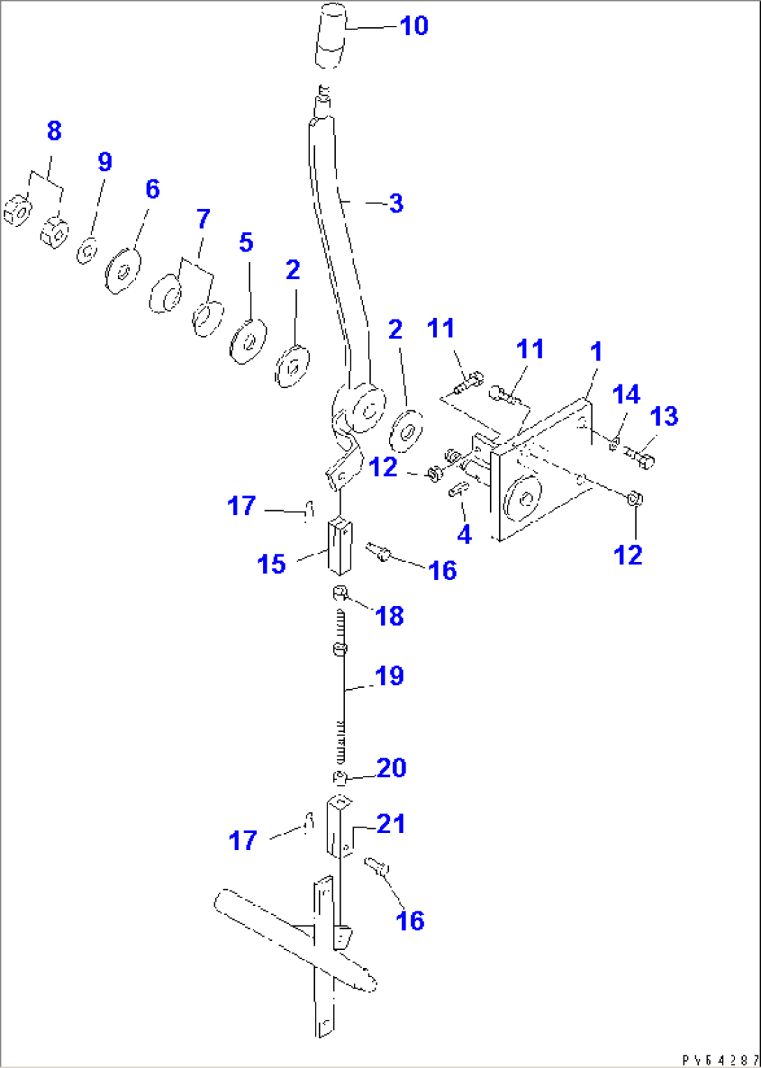 FUEL CONTROL LEVER(#10108-)