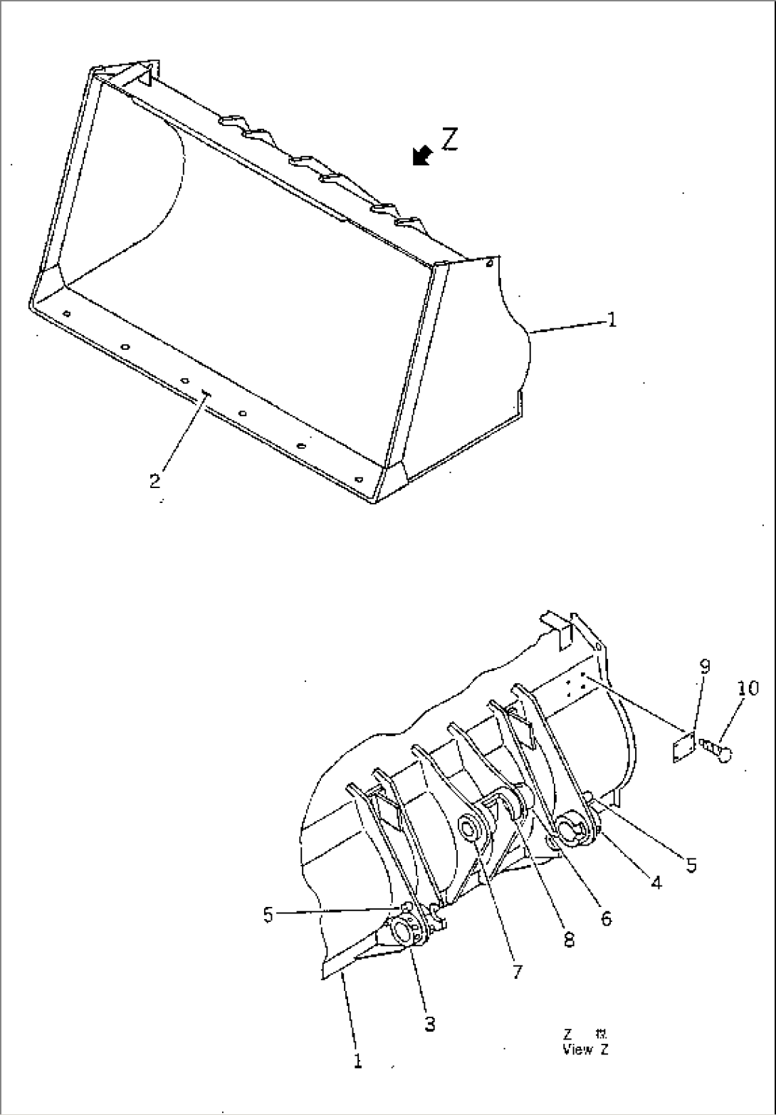 LARGE CAPACITY BUCKET¤ 0.5M3 (FOR MULTI COUPLER AND OLD PIN TYPE)