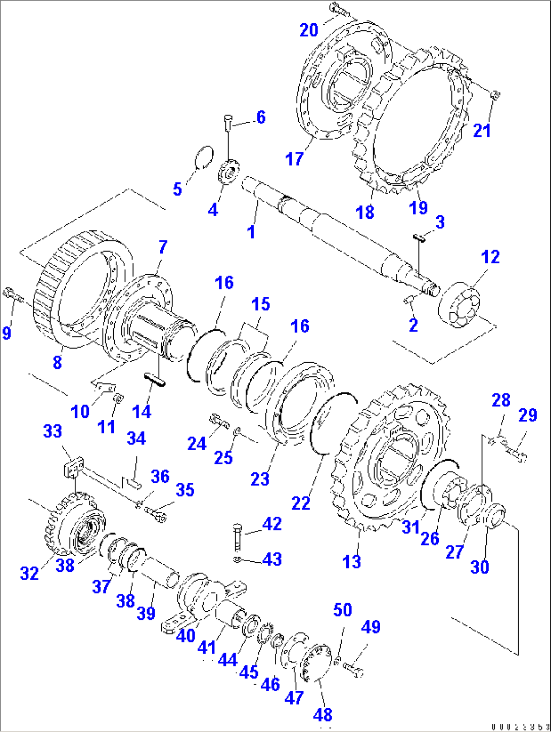 SPROCKET AND SHAFT(#1007-)