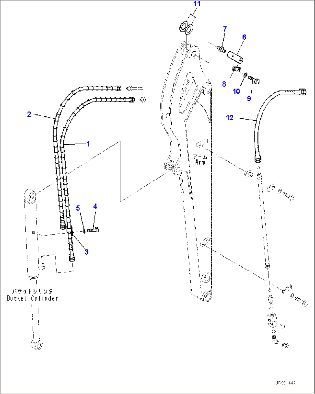Arm Unit, Bucket Link (#30001-)