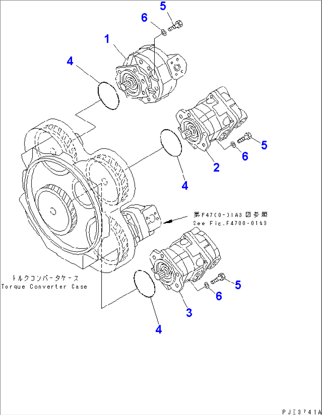 PUMP (PUMP AND MOUNTING PARTS) (WITH BRAKE COOLING SYSTEM)