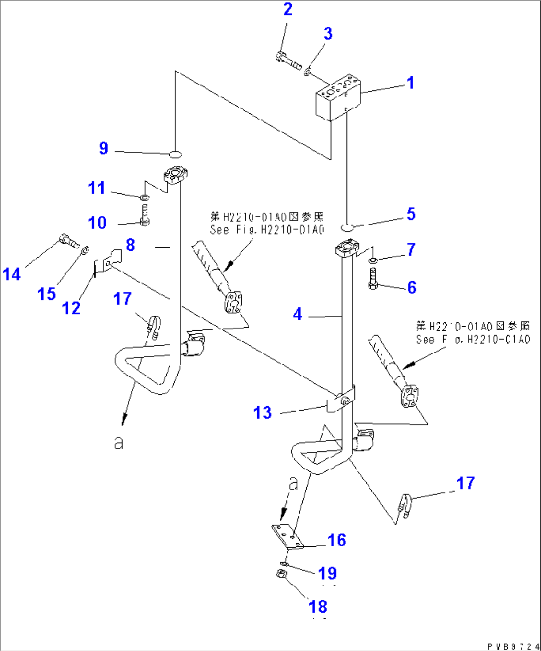 BLADE LIFT LINE (MAIN FRAME TO BLOCK) (RADIATOR GUARD)