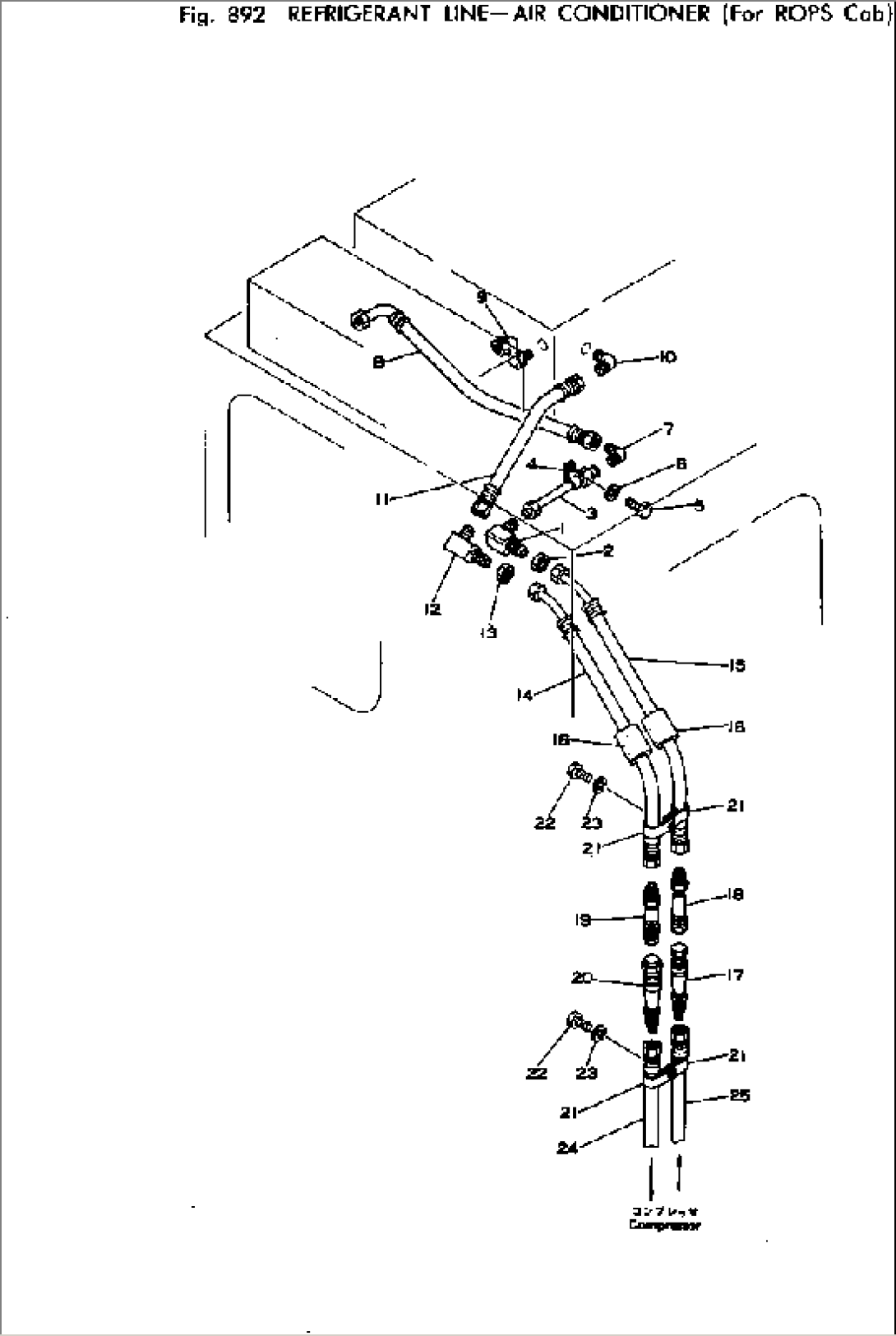 REFRIGERANT LINE-AIR CONDITIONER (FOR ROPS CAB)