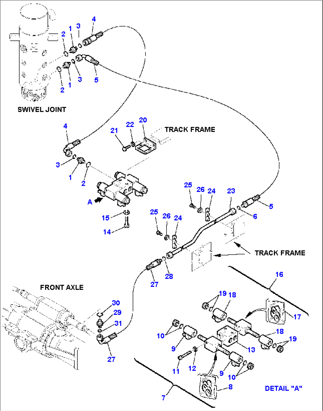 HYDRAULIC PIPING (STEERING LINE) (1/2)