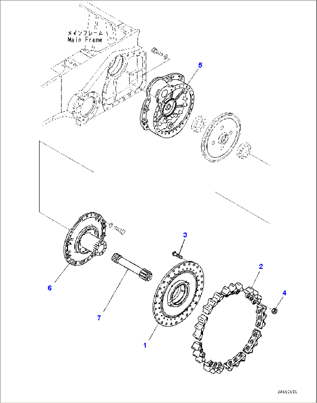 Final Drive, Sprocket Hub, L.H. (1/2) (#10001-10009)