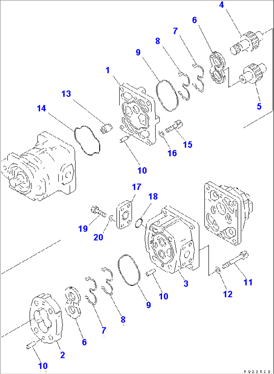HYDRAULIC GEAR PUMP (SAR63¤63¤6) (2/3)