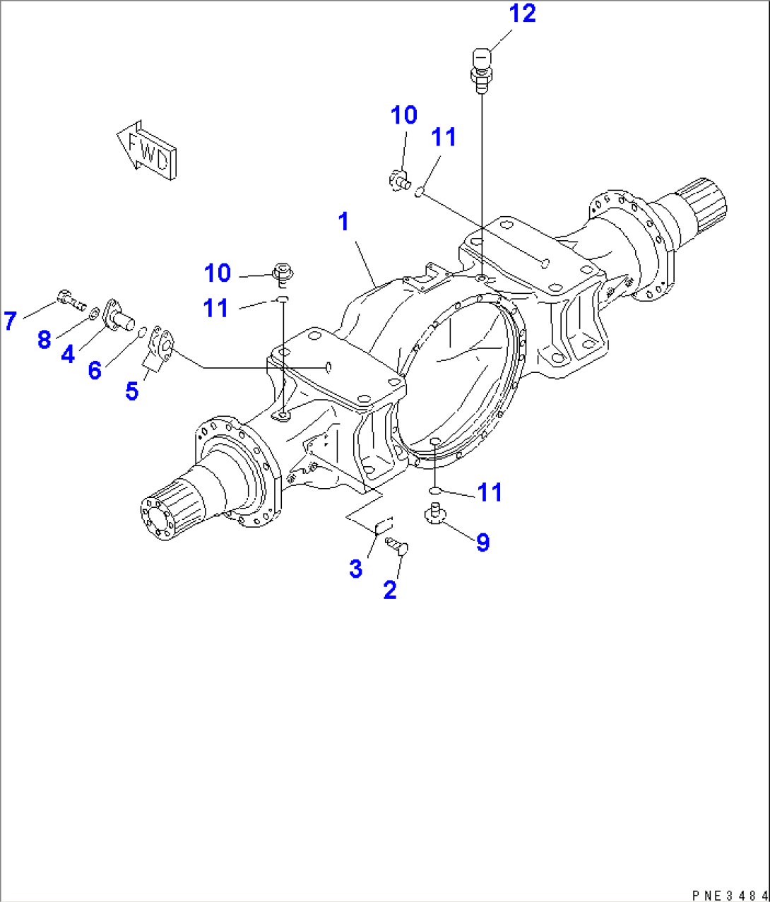 FRONT AXLE (FINAL DRIVE) (R.H.)(#.-)