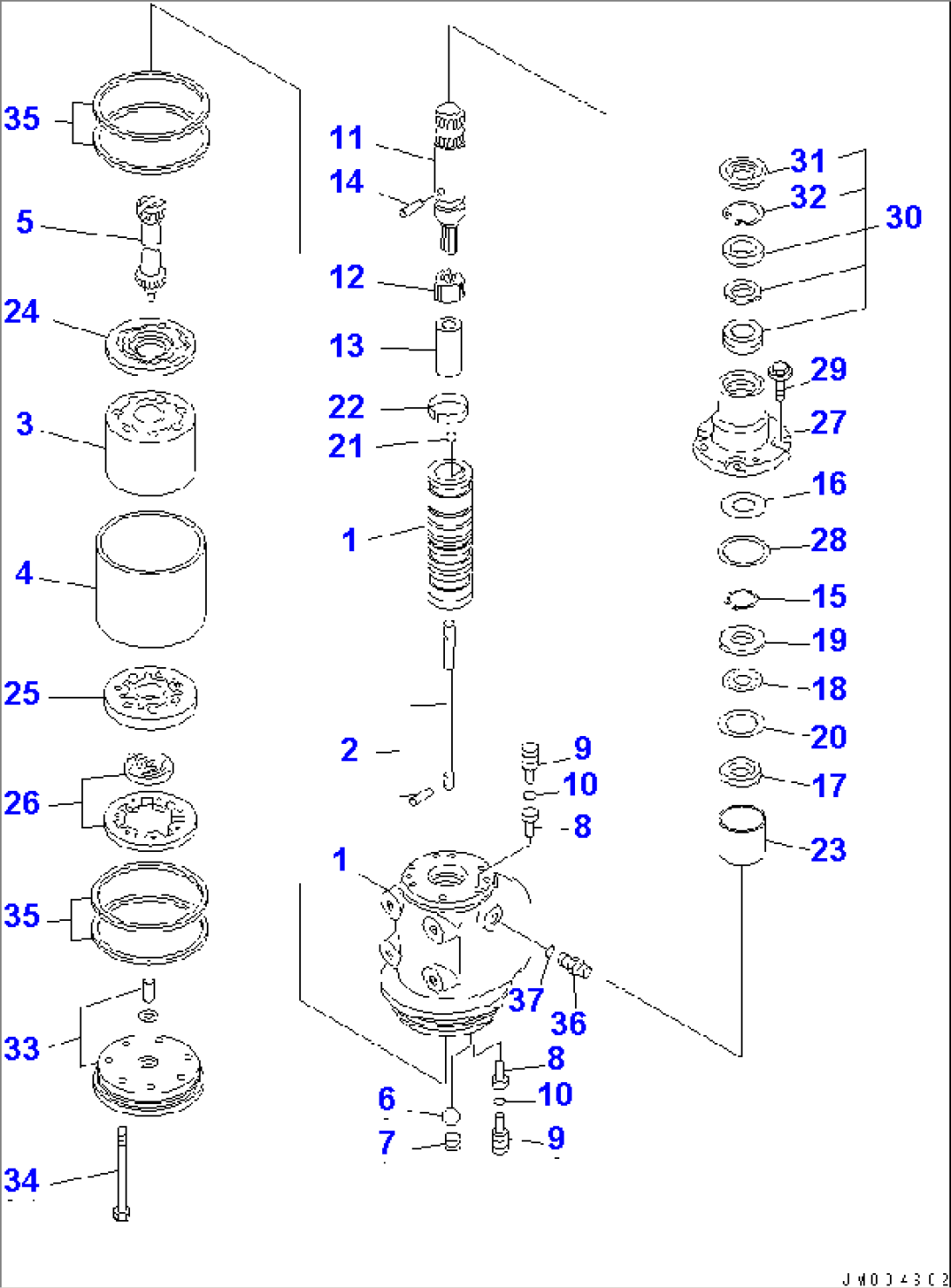 FRONT SUPPORT (STEERING VALVE) (INNER PARTS)(#7259-)