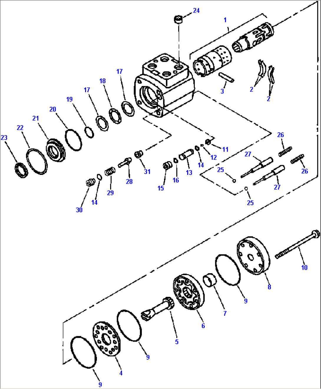 FIG NO. K4420-03A0 STEERING WHEEL AND COLUMN AND ORBITROL (ORBITROL VALVE)