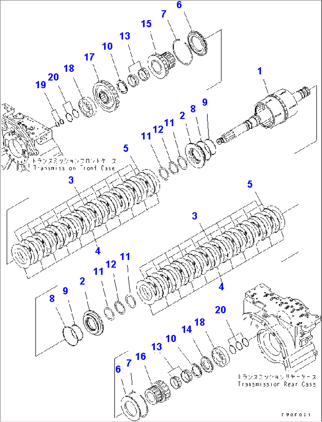 TRANSMISSION (FORWARD LOW AND REVERSE) (COLD SPEC.)(#1626-)