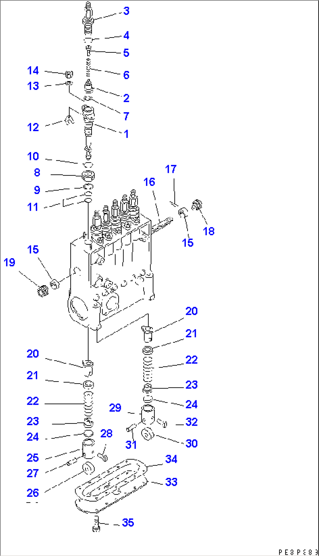 FUEL INJECTION PUMP (PUMP) (2/2) (INNER PARTS)