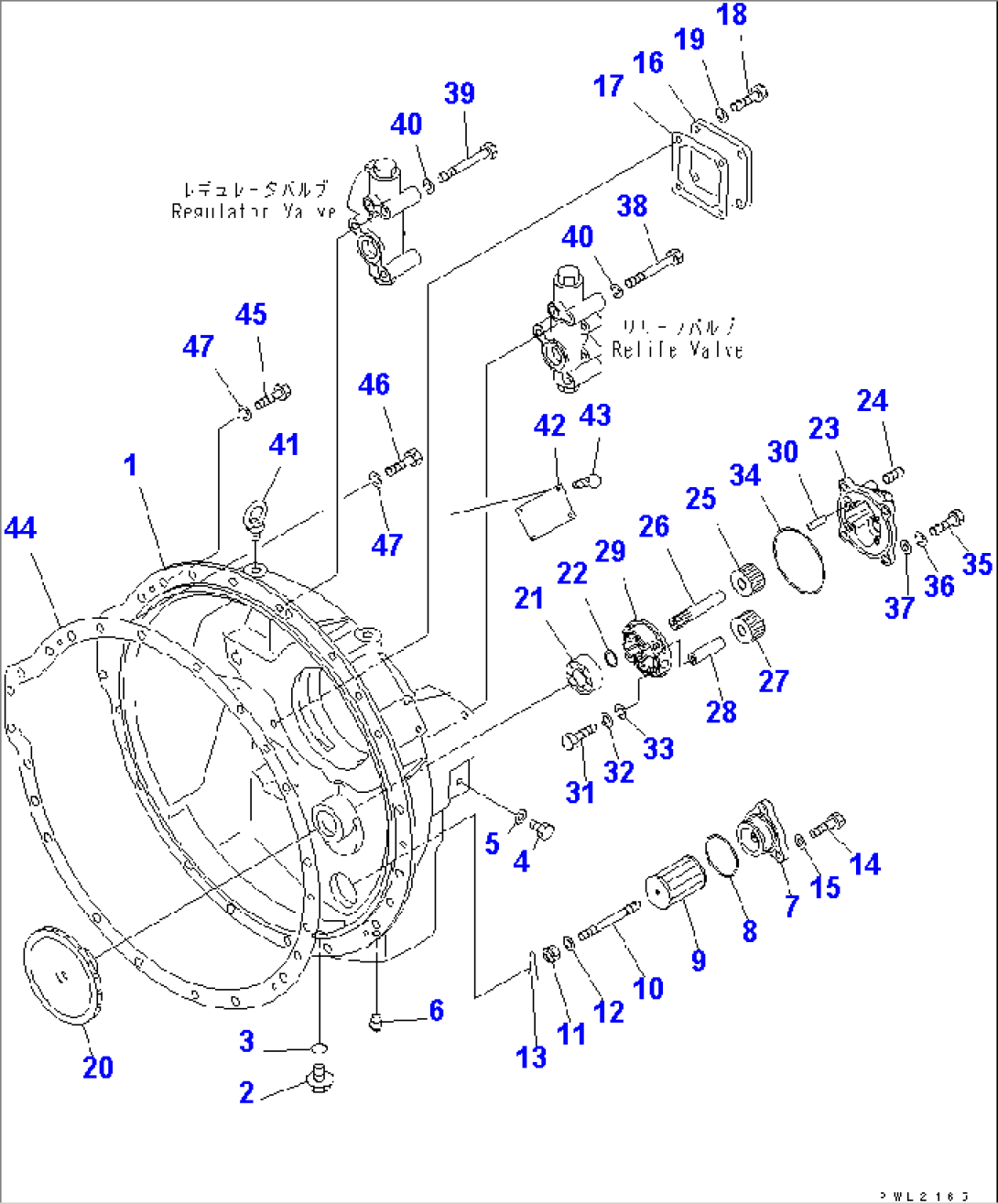 TORQUE CONVERTER (1/4) CASE (TCS43-4F)