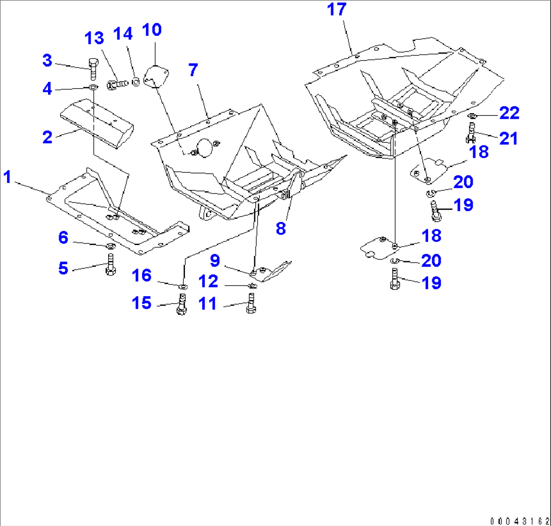 BOTTOM GUARD (WITH HINGE) (DRAWBAR¤ SWING TYPE)(#36537-)