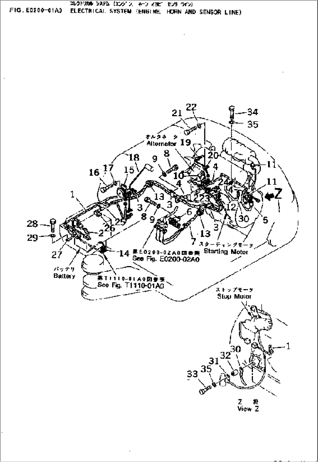 ELECTRICAL SYSTEM (ENGINE¤ HORN AND SENSOR LINE)