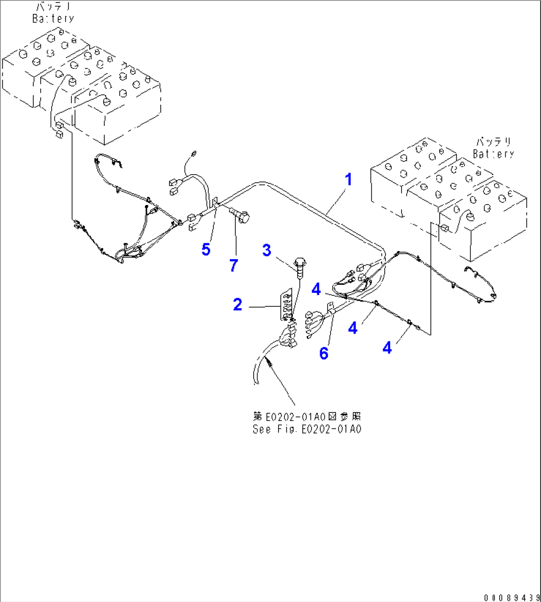 REAR HARNESS (BATTERY BOX LINE)(#50090-)