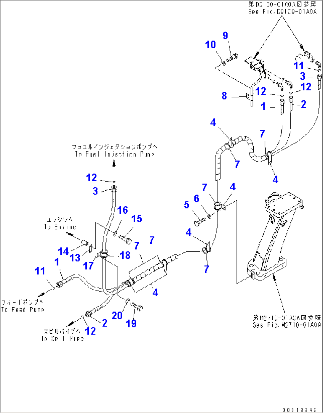 FUEL LINE(#76001-)