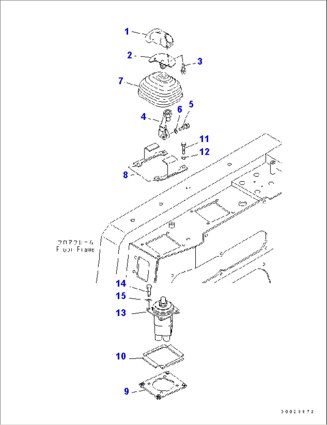 FLOOR FRAME (BLADE CONTROL) (FOR STRAIGHT TILT DOZER AND CAB)