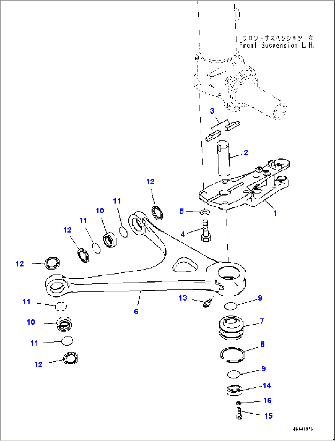 Front Axle, Arm Lever, L.H. (#50001-)