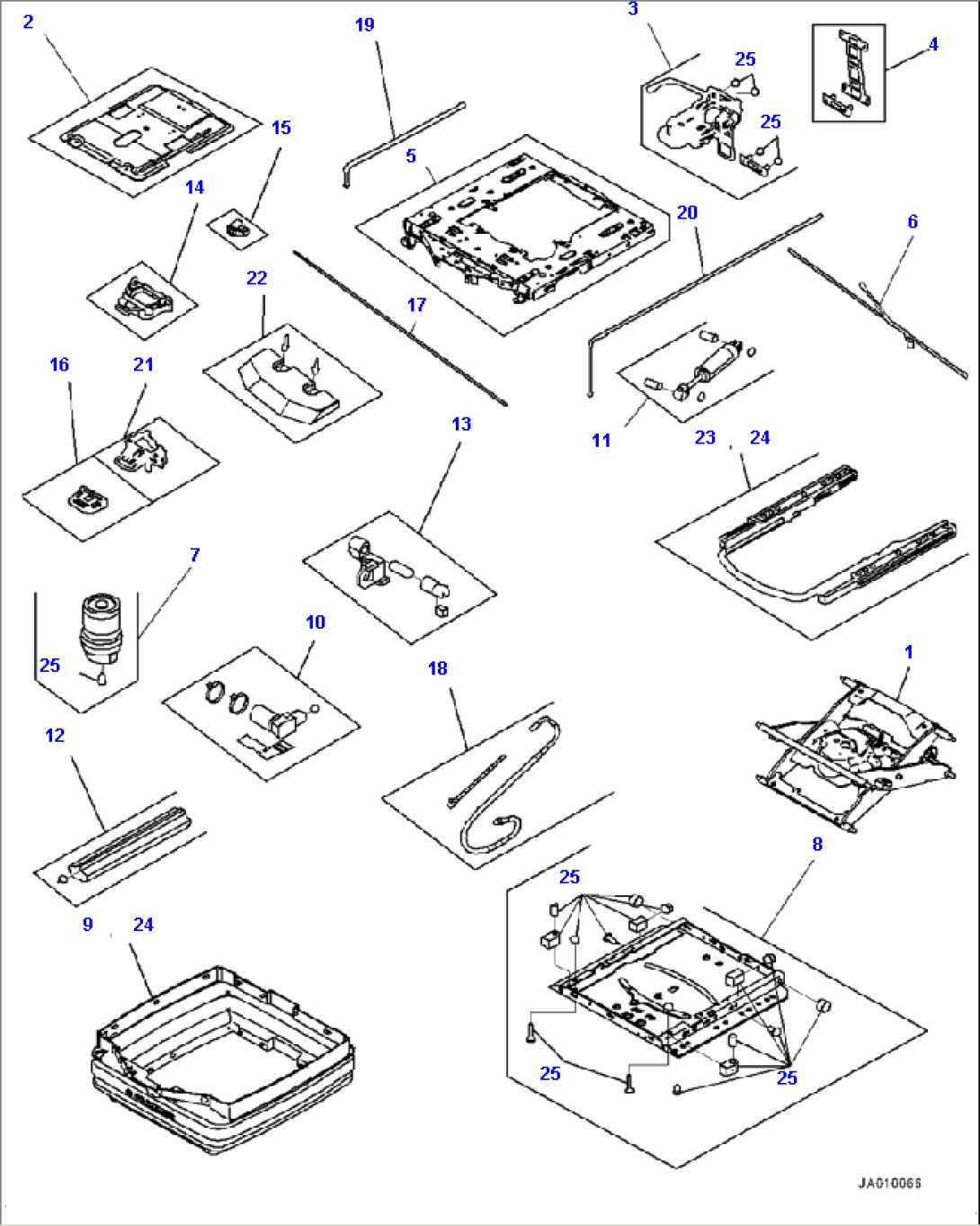 K0110-001002 OPERATORS SEAT INNER PARTS (2/2)